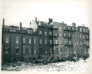 Rear of houses on Hudson Street from Albany Street