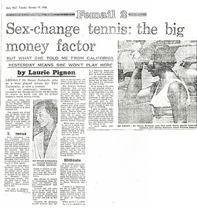 Sex-Change Tennis: The Big Money Factor