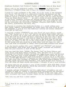 Open Letter from Rupert Raj (June, 1983)