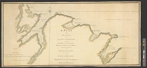 A plan of the sea coast from Gage Point to Cumberland Cape including Dartmouth and Granby Bays with the coal mines in that extent taken from the large survey of the island of Cape Britain survey'd agreable to the orders and instructions of the right honble. the Lords Commissioners of Trade and Plantations