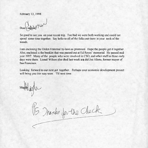 Letter from Magda to Carmen Pola, expressing regret for not being able ...