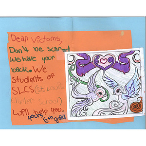 Card from St. Louis Charter School
