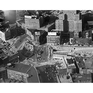 South Station area, close up, tunnel construction, Boston, MA