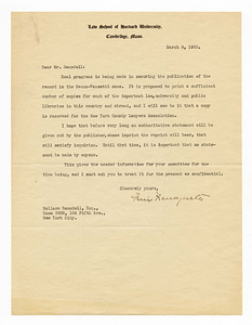 Letter from Felix Frankfuter to Hollace Ransdell, March 9, 1928