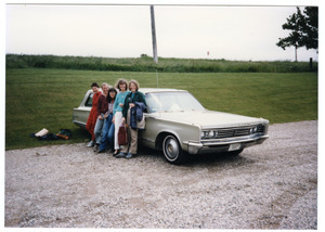 Group of women with a station wagon