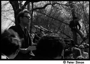 Resistance on the Boston Common: Michael Ferber addressing the crowd