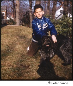 Peter Simon with family dog