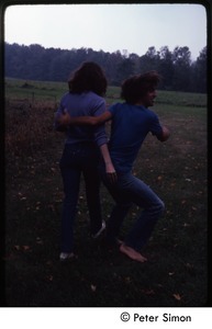 Catherine Blinder and friend, Tree Frog Farm Commune