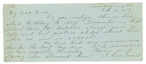 Letter from Letitia Crane to Frank F. Newth