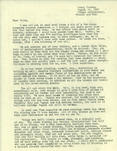 Letter from Barbara Halpern to Nettie and Carl Halpern