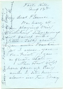 Letter from Hannah Moodey to Florence Porter Lyman