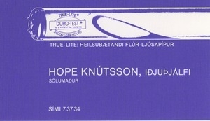 Hope Knútsson business card