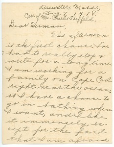 Letter from Esther to Herman B. Nash
