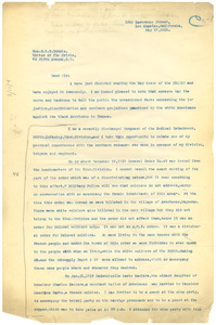 Letter from Charles R. Isum to W. E. B. Du Bois