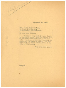 Letter from W. E. B. Du Bois to Alice Dunbar Nelson