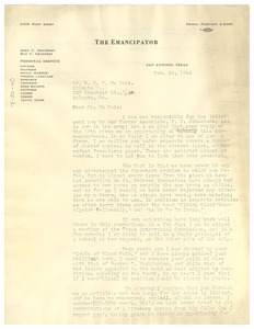 Letter from John C. Granbery to W. E. B. Du Bois