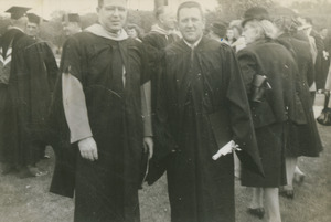 John P. Crimmins and James H. King pose after graduation ceremonies