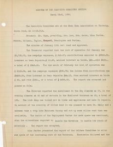 Minutes of Executive Committee Meeting of the Institute for Crippled and Disabled Men