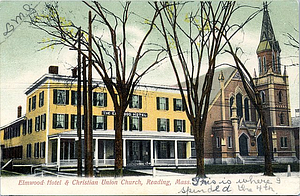 Elmwood Hotel and Christian Union Church, Reading, Mass.