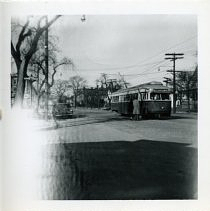 Trolley car, corner Mass Ave and Wyman Terrace
