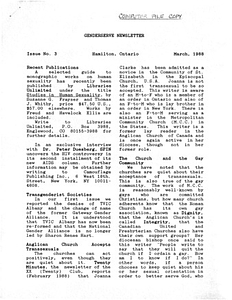 GenderServe Newsletter Issue No. 3 (March 1988)