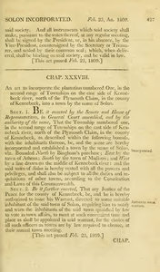 1808 Chap. 0038. An Act To Incorporate The Plantation Numbered One, In The Second Range Of Townships On The East Side Of Kennebeck River, North Of The Plymouth Claim, In The County Of Kennebeck, Into A Town By The Name Of Solon.