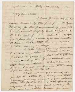 Edward Hitchcock and Orra White Hitchcock letter to Mary Hitchcock, 1842 February 21