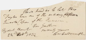William Wordsworth letter fragment to Messrs. Longman, 1826 November 22