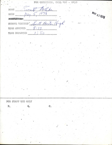 Citywide Coordinating Council daily monitoring report for South Boston High School by Everett Blake, 1976 May 5