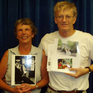 Susan Weddig and Joel Weddig at the Waltham Mass. Memories Road Show