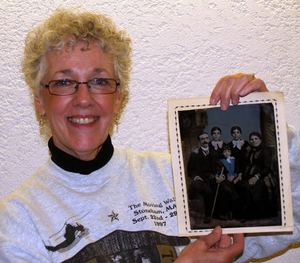 Peg Drummey at the Stoneham Mass. Memories Road Show