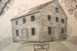 1729--the First Meetinghouse of Stoneham, which became the First Congregational Church
