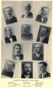 Joseph E. Kelley (and others from the Foresters) from Cambridge Fifty Years a City, 1846-1896: An Account of the Celebration of the Fiftieth Anniversary of the Incorporation of the City of Cambridge, Massachusetts, 1896 June 2-3