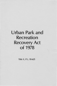 Urban Park and Recreation Recovery Act of 1978