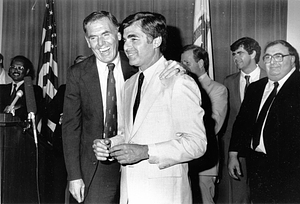 Mayor Raymond L. Flynn and Massachusetts Governor Michael Dukakis