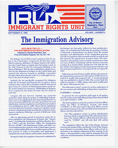 The Immigration Advisory, Volume 1, Number 4