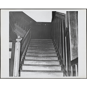 Wooden staircase in the Charlestown Boys' Club