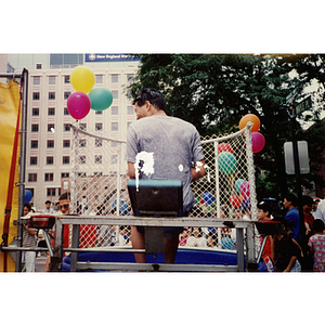 Dunk tank at Recreation Day fair