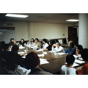 Chinese Progressive Association members hold a meeting