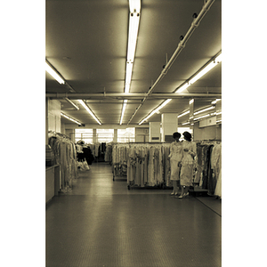 Interior of a garment warehouse