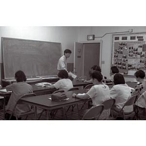 Association member teaching a civics class