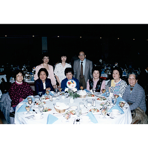 Association members at a banquet