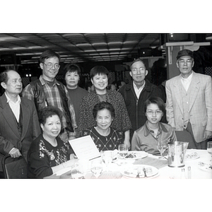 Lydia Lowe and other Chinese Progressive Association members at an awards banquet