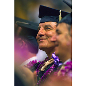 Graduates seated at commencement