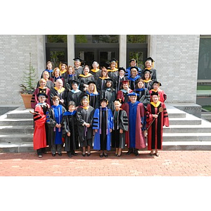 The School of Nursing faculty pose before convocation