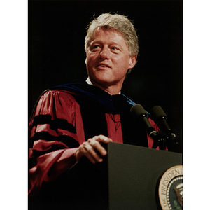 President Bill Clinton speaking at 1993 Commencement