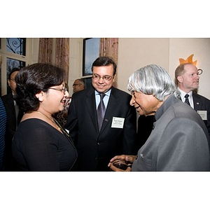 Dr. A. P. J. Kalam conversing with guests at a small reception in his honor