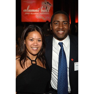 Two guests at the Alumni Ball