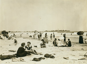 Bathers on Hampton Beach, N.H.