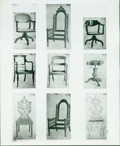 Tables and chairs, no. 10 - 18, John A. Ellis furniture designs